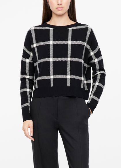 Sarah Pacini Cropped sweater - checkered