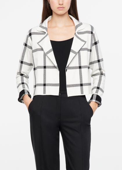 Sarah Pacini Cropped cardigan - checkered