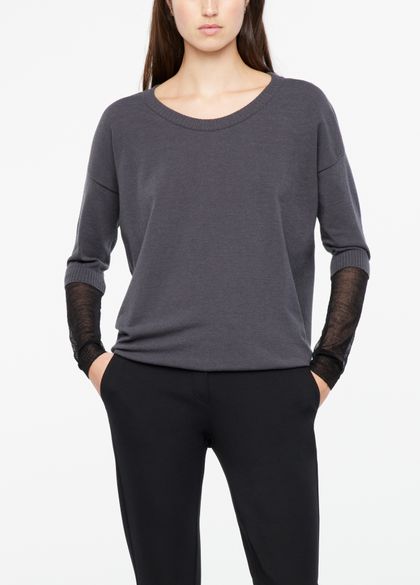 Sarah Pacini Langer pullover - mit schleierlage
