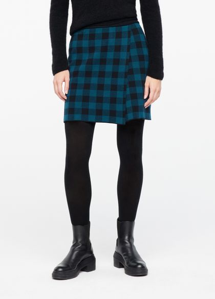 Sarah Pacini Plaid skirt - front slit