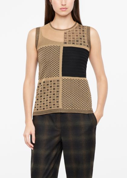 Sarah Pacini Mosaic sweater - sleeveless