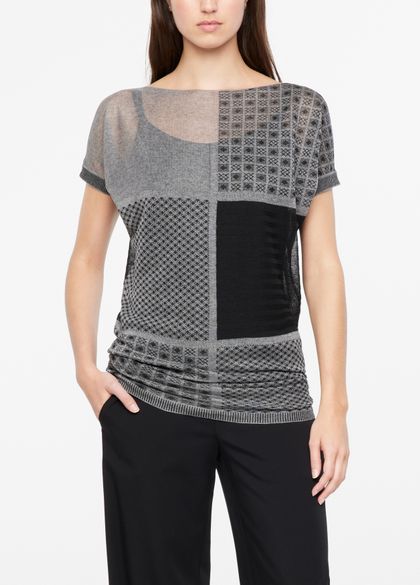 Sarah Pacini Mosaic sweater - short sleeves