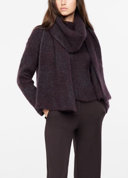 Sarah Pacini Tricot sjaal - gematteerde jacquard