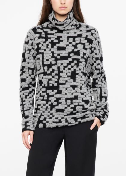 Sarah Pacini Texturierter pullover - qr-code