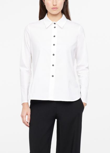 Sarah Pacini Cotton poplin shirt - slit