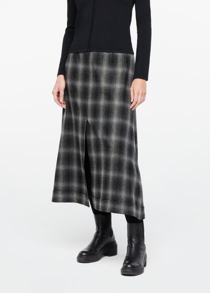 Sarah Pacini Maxi skirt - checkered flannel