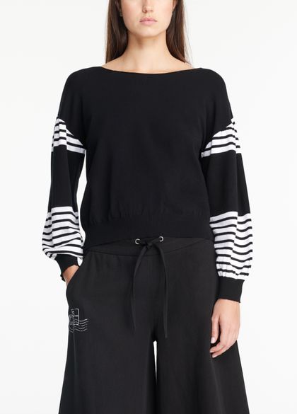 Sarah Pacini Striped sweater - fancy sleeves