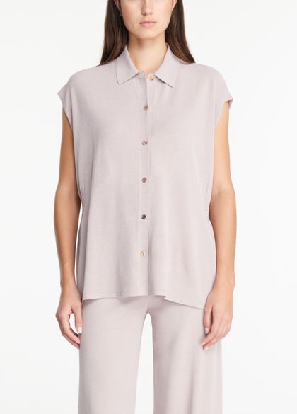 Sarah Pacini Ärmelloses shirt - seitenschlitze