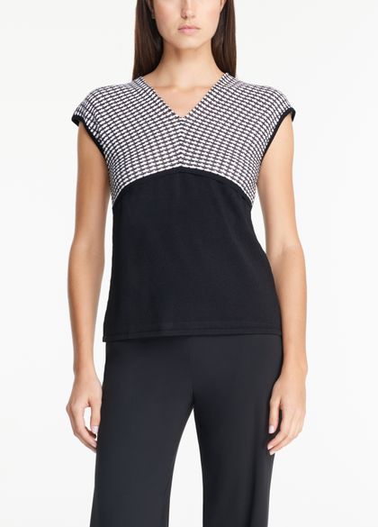 Sarah Pacini Sweater - jacquard yoke