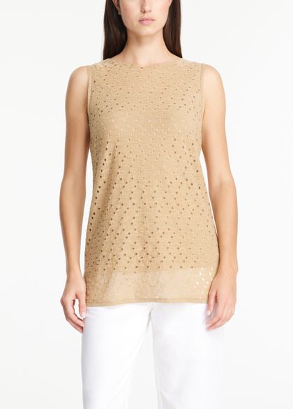 Sarah Pacini Perforated sweater - sleeveless