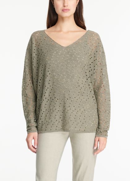 Sarah Pacini Perforated sweater - v-neck