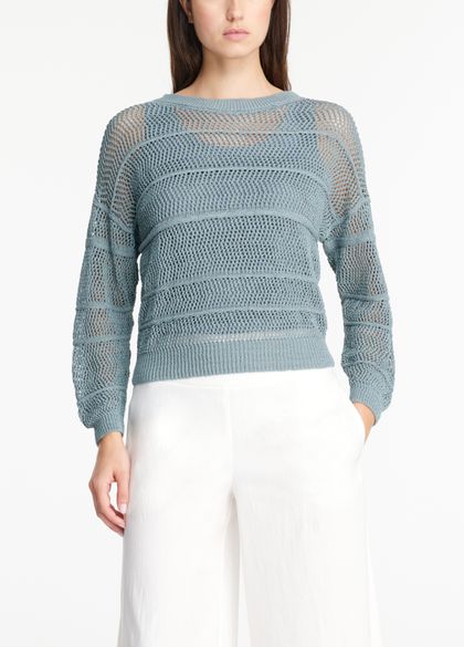 Sarah Pacini Mesh-pullover - lange ärmel