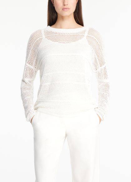Sarah Pacini Mesh-pullover - lang