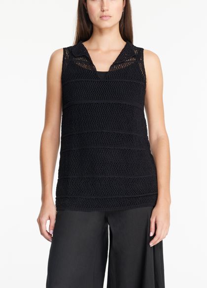 Sarah Pacini Mesh sweater - sleeveless