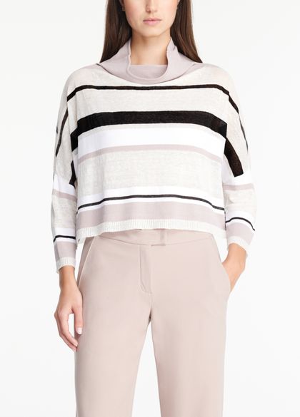 Sarah Pacini Striped sweater - funnel neck