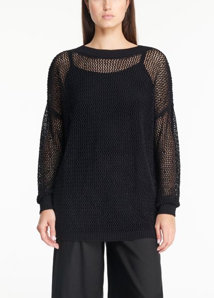 Sarah Pacini Langer pullover - netzstrick