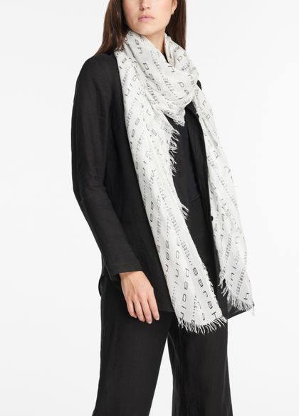 Sarah Pacini Modal-silk scarf - signature