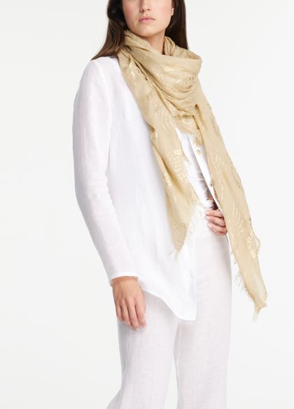 Sarah Pacini Modal-silk scarf - postcard