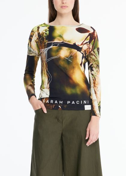 Sarah Pacini T-shirt féerique - col bateau