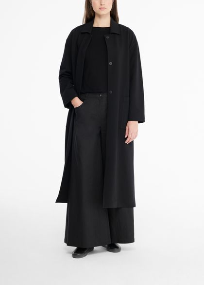 Sarah Pacini Jersey coat - patch pockets