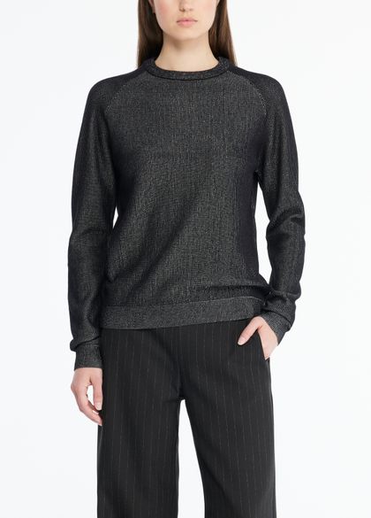 Sarah Pacini Gendercool sweater - iridescent ribbing