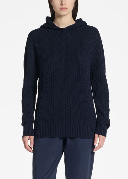 Pull Sarah Pacini Col Large En Tricot épais - Couleur Grise, Taille EG - Très Bon état