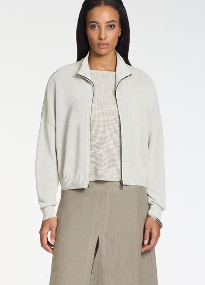 Pull sans manches - à carreaux Sarah Pacini - Gris