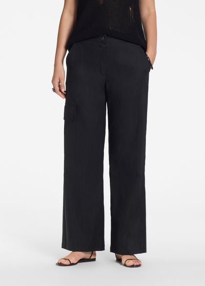 Pantalon Habillé Sarah Pacini Gris Polyester - Taille 38 - Made In Italy - Fluide & élégant