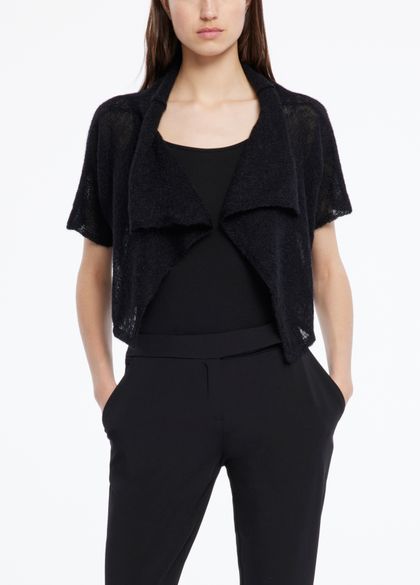 Sarah Pacini Cropped light mohair cardigan - short sleeves